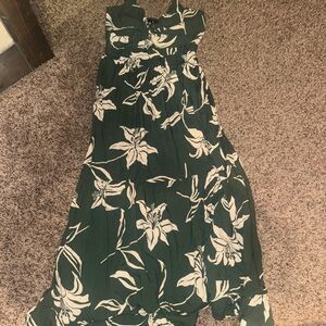 Angie Green and Cream Patterned Dress